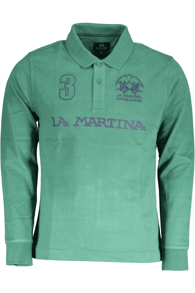 2719LA MARTINA POLO MANICHE LUNGHE UOMO VERDE