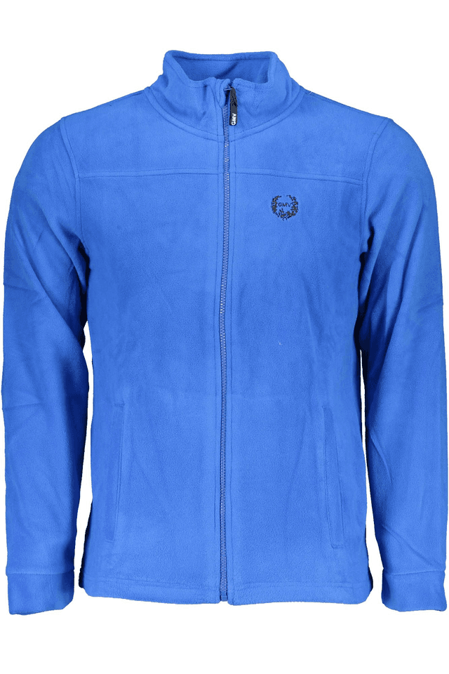 2336GIAN MARCO VENTURI FELPA CON ZIP UOMO BLU