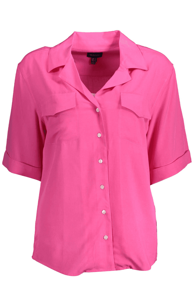 2160GANT CAMICIA MANICHE CORTE DONNA ROSA