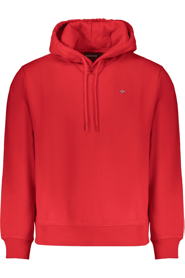 10379NAPAPIJRI FELPA SENZA ZIP UOMO ROSSO