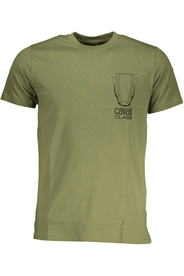 7831CAVALLI CLASS T-SHIRT MANICHE CORTE UOMO VERDE