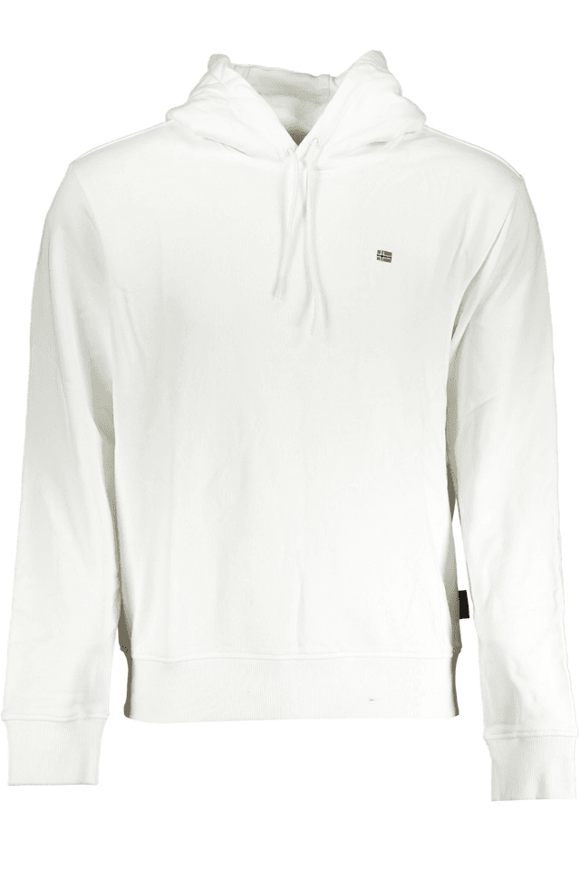 7570NAPAPIJRI FELPA CON ZIP UOMO BIANCO