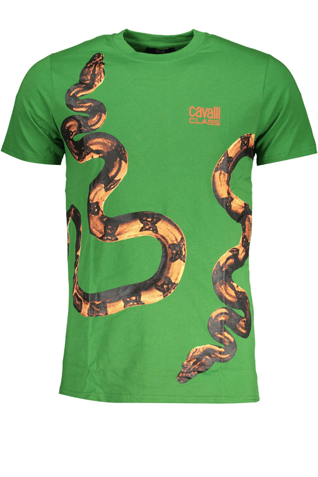 7833CAVALLI CLASS T-SHIRT MANICHE CORTE UOMO VERDE