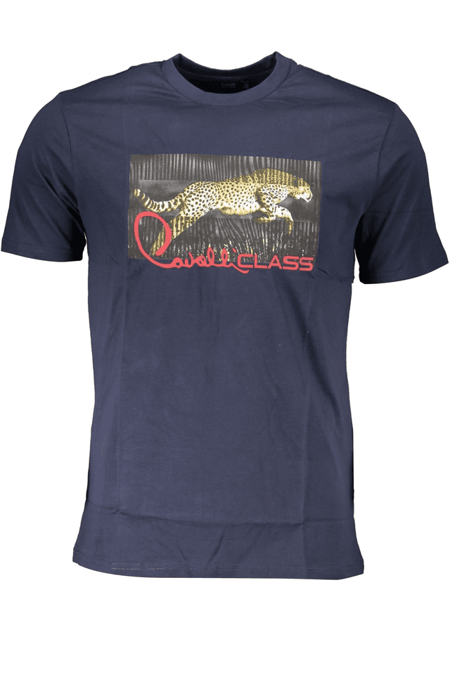 6771CAVALLI CLASS T-SHIRT MANICHE CORTE UOMO BLU