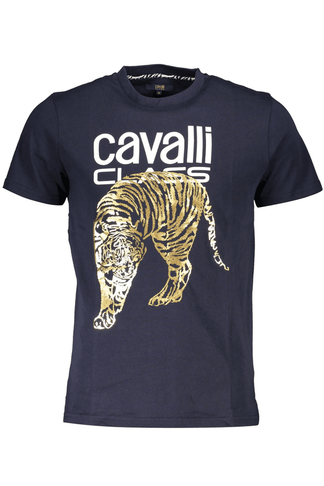 4520CAVALLI CLASS T-SHIRT MANICHE CORTE UOMO BLU