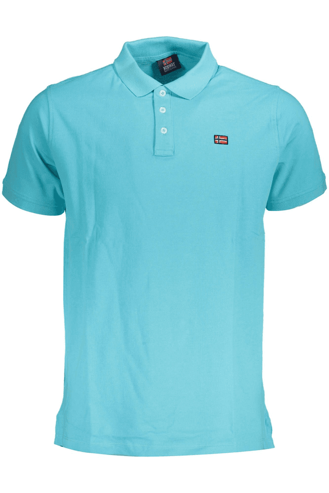 3928NORWAY 1963 POLO MANICHE CORTE UOMO AZZURRO