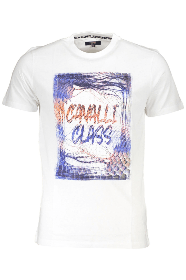 4534CAVALLI CLASS T-SHIRT MANICHE CORTE UOMO BIANCO
