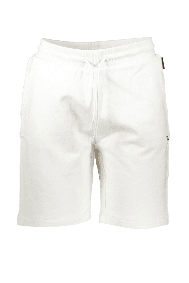 7685NAPAPIJRI PANTALONE SHORT UOMO BIANCO