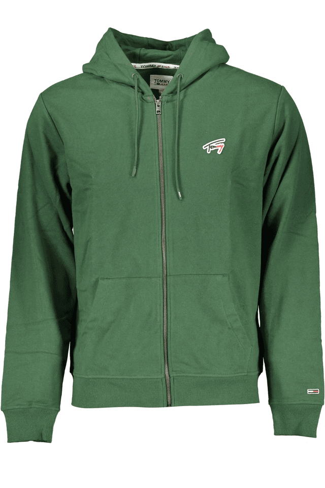 6972TOMMY HILFIGER FELPA CON ZIP UOMO VERDE