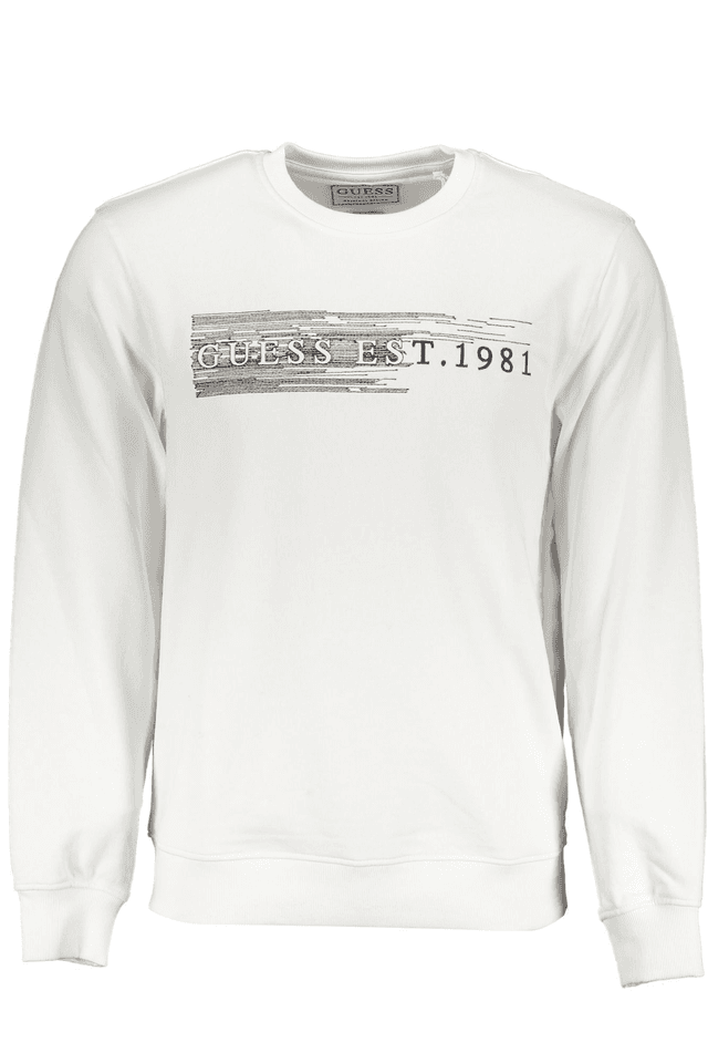 7448GUESS JEANS FELPA SENZA ZIP UOMO BIANCO