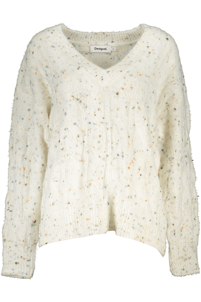 5518DESIGUAL MAGLIONE DONNA BIANCO