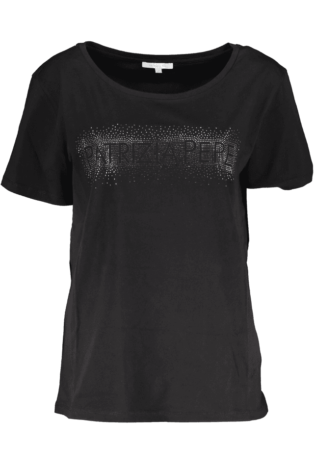 6651PATRIZIA PEPE T-SHIRT MANICHE CORTE DONNA NERO