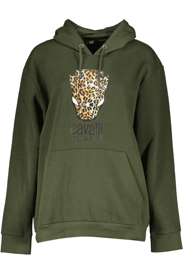 7954CAVALLI CLASS FELPA SENZA ZIP DONNA VERDE