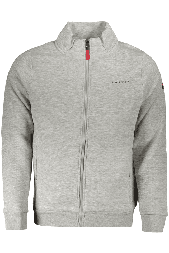 10122NORWAY 1963 FELPA CON ZIP UOMO GRIGIO