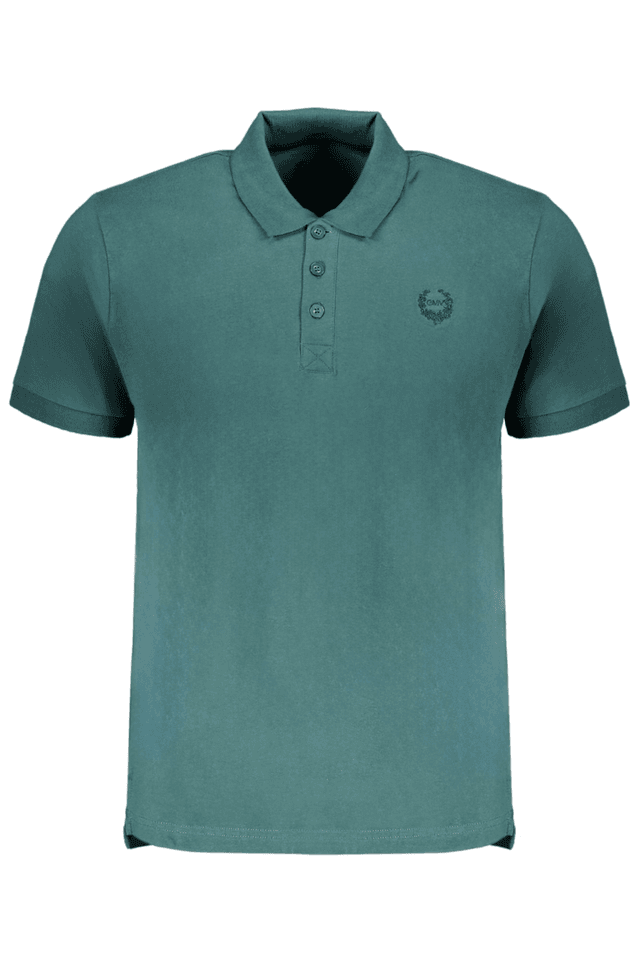 9626GIAN MARCO VENTURI POLO MANICHE CORTE UOMO VERDE