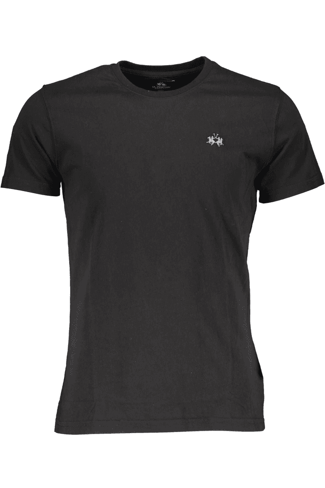 1956LA MARTINA T-SHIRT MANICHE CORTE UOMO NERO
