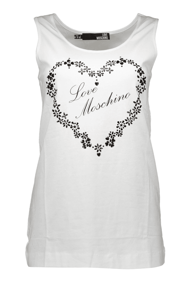 758LOVE MOSCHINO CANOTTA DONNA BIANCO