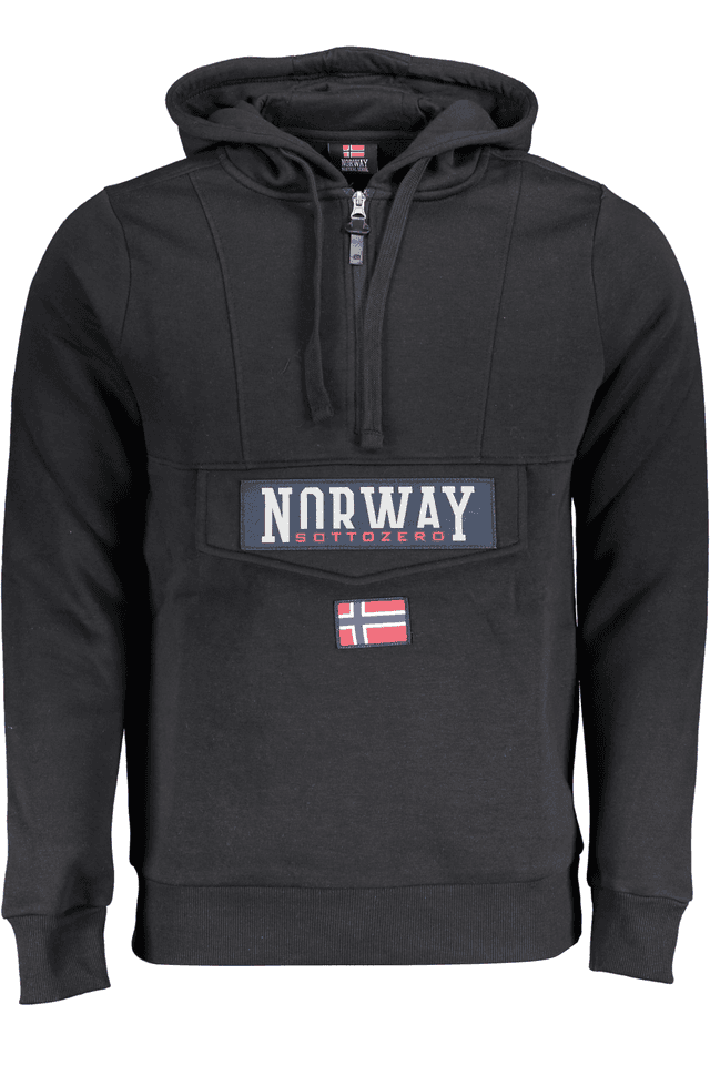 5963NORWAY 1963 FELPA SENZA ZIP UOMO NERO