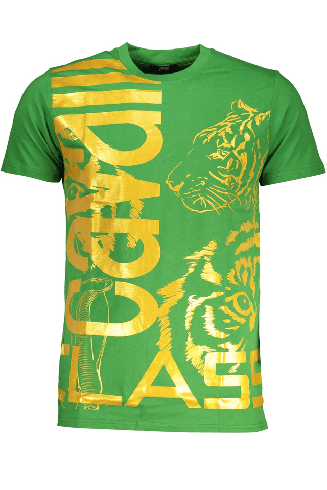 7820CAVALLI CLASS T-SHIRT MANICHE CORTE UOMO VERDE