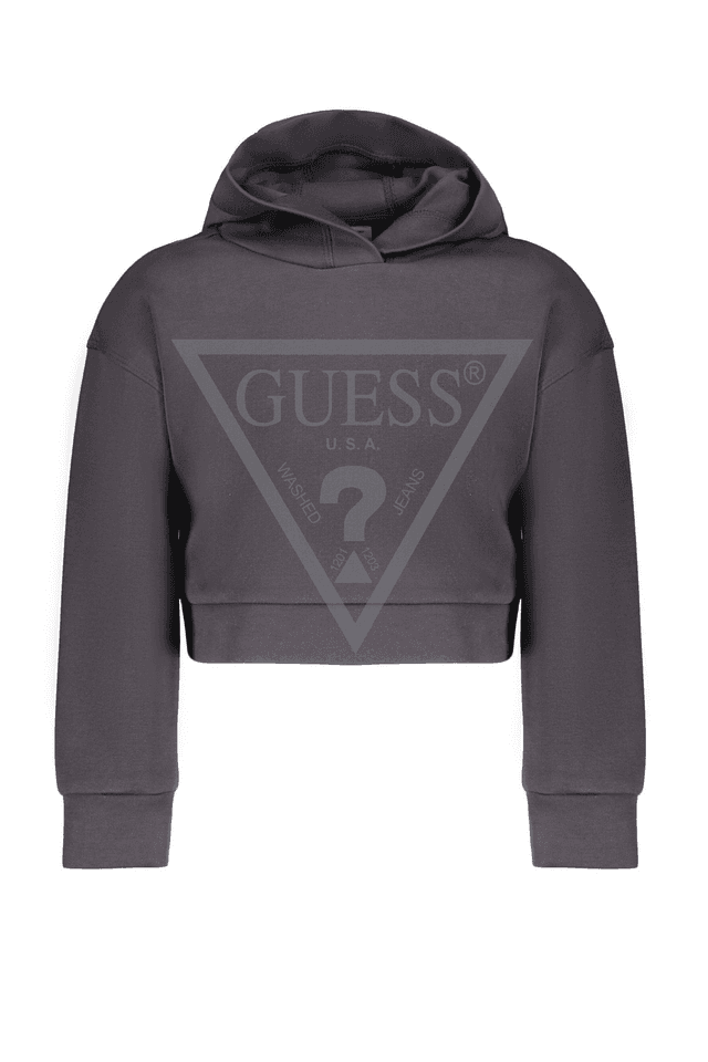 8117GUESS JEANS FELPA SENZA ZIP BAMBINA NERO