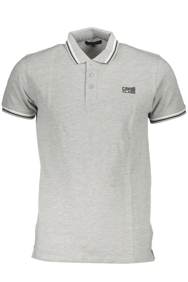 4557CAVALLI CLASS POLO MANICHE CORTE UOMO GRIGIO