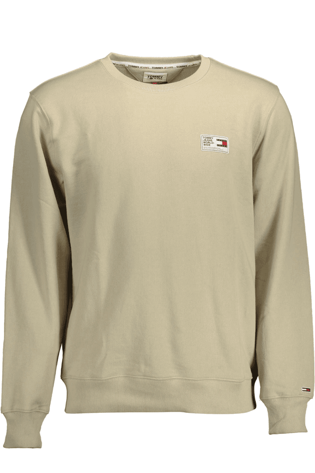 1861TOMMY HILFIGER FELPA SENZA ZIP UOMO BEIGE