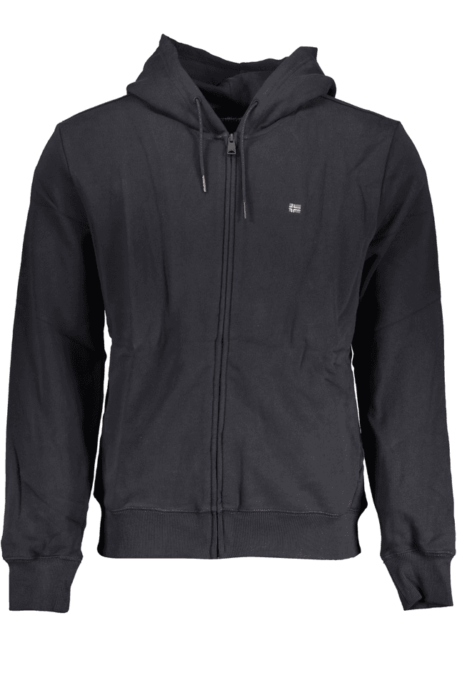7567NAPAPIJRI FELPA CON ZIP UOMO NERO