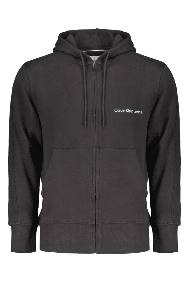 8419CALVIN KLEIN FELPA CON ZIP UOMO NERO
