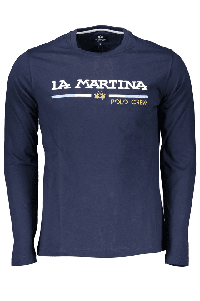 6939LA MARTINA T-SHIRT MANICHE LUNGHE UOMO BLU