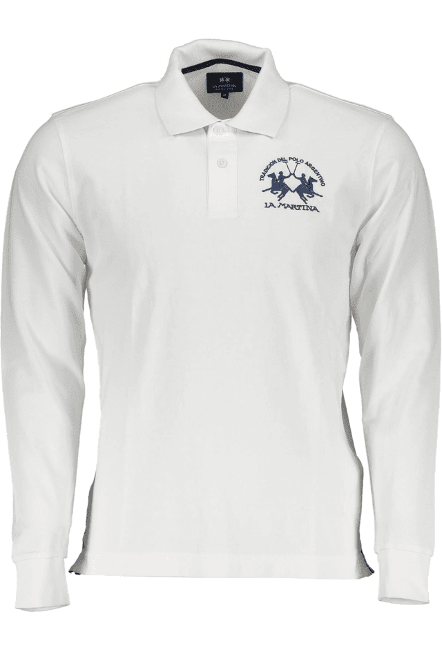 1946LA MARTINA POLO MANICHE LUNGHE UOMO BIANCO