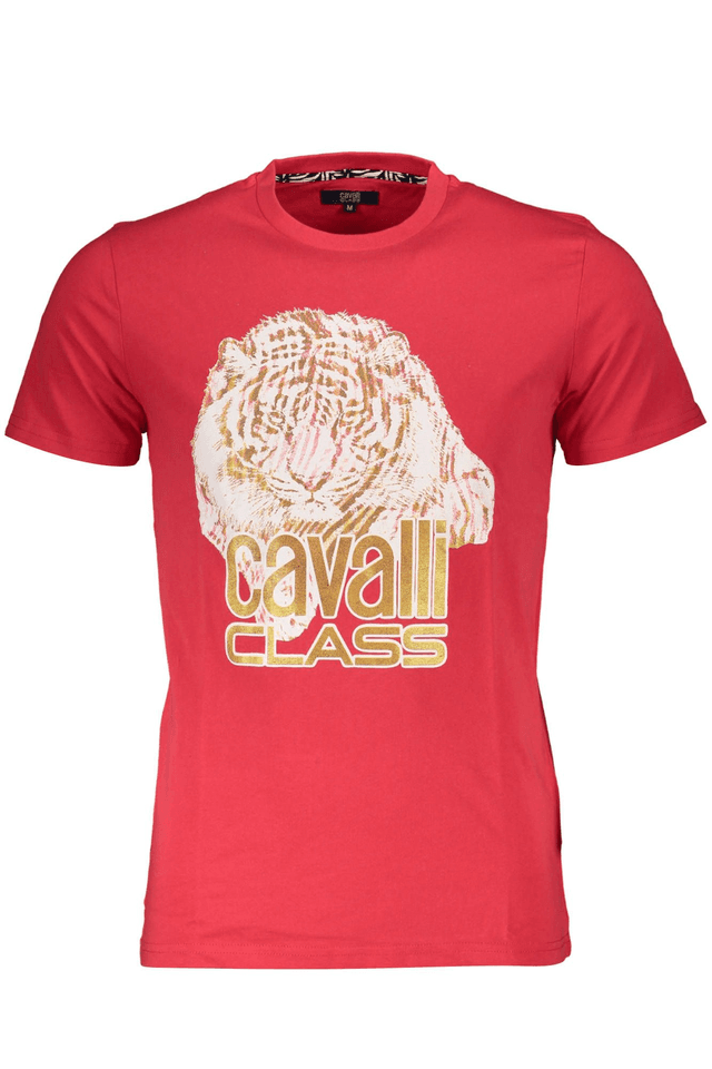 4521CAVALLI CLASS T-SHIRT MANICHE CORTE UOMO ROSSO