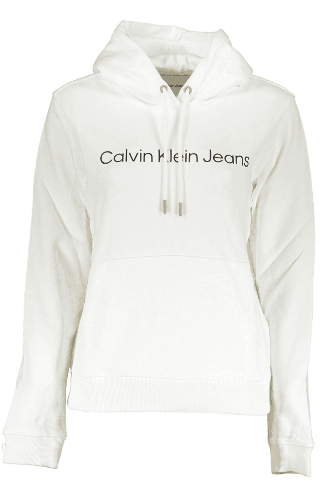 6383CALVIN KLEIN FELPA SENZA ZIP DONNA BIANCO