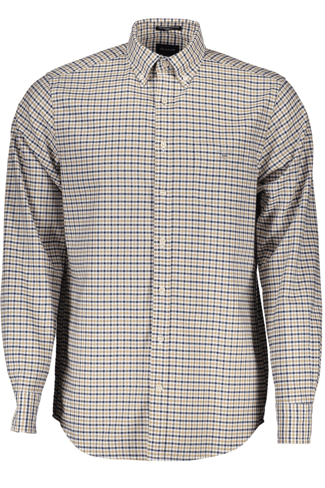 386GANT CAMICIA MANICHE LUNGHE UOMO BEIGE