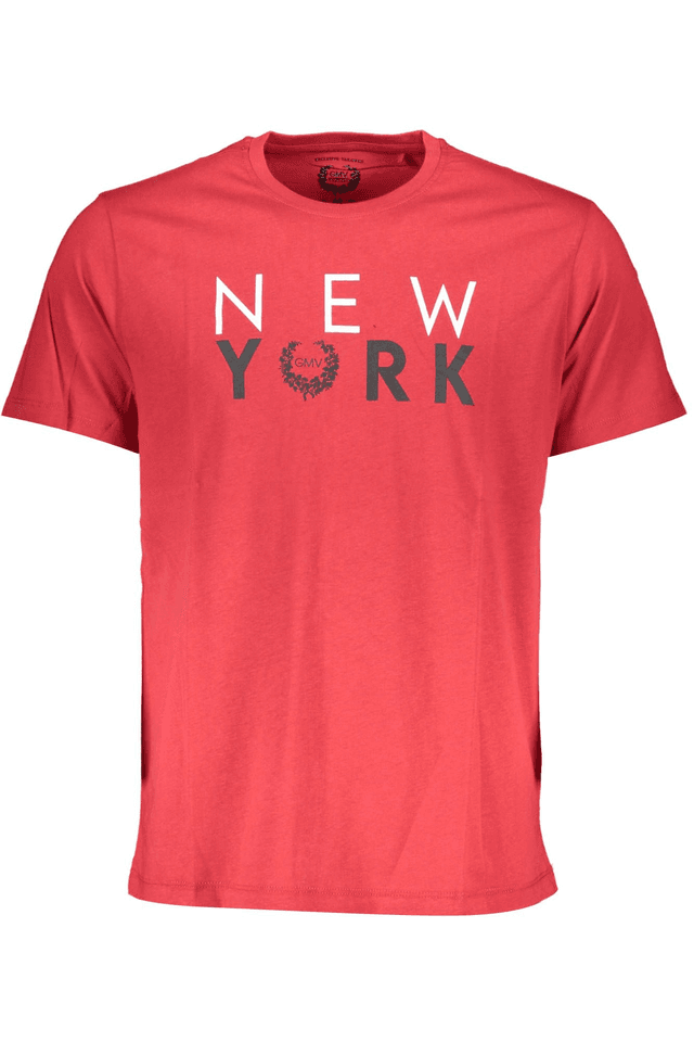 4038GIAN MARCO VENTURI T-SHIRT MANICHE CORTE UOMO ROSSO