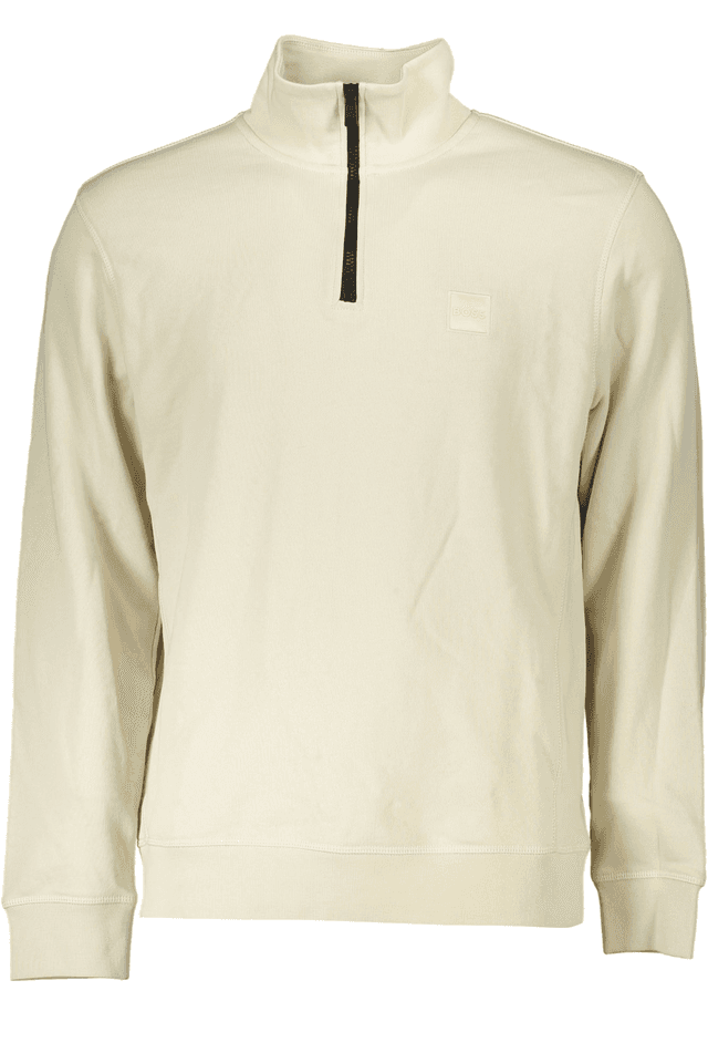 7617HUGO BOSS FELPA CON ZIP UOMO BEIGE
