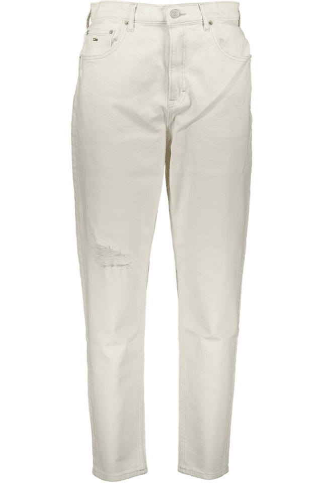 8307TOMMY HILFIGER JEANS DENIM DONNA BIANCO