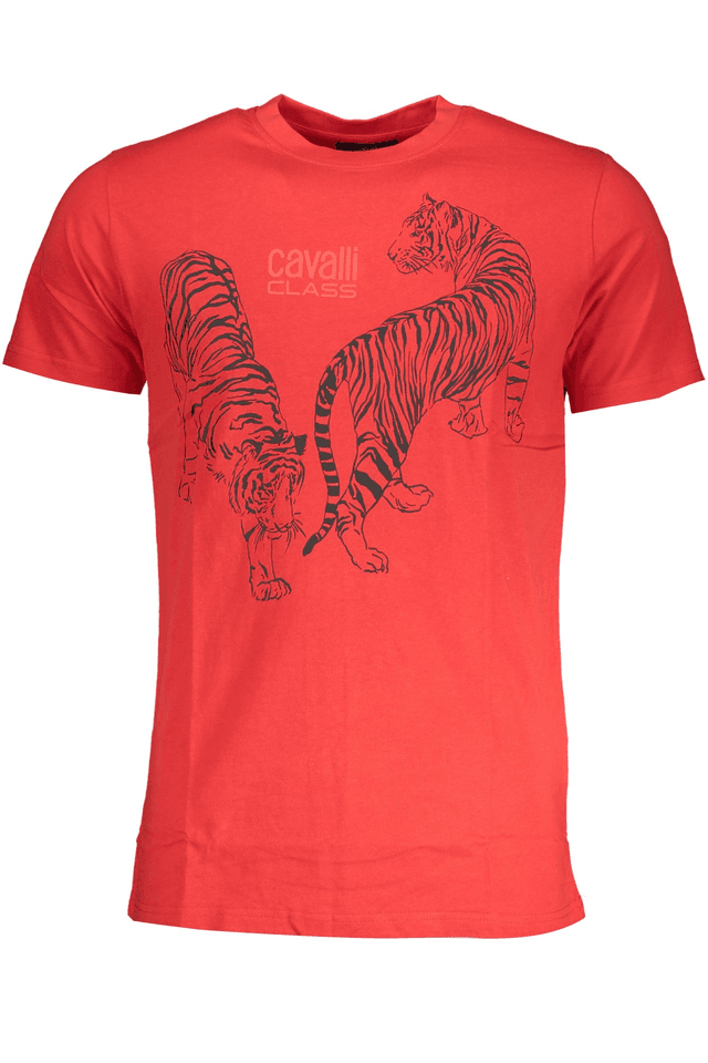 7724CAVALLI CLASS T-SHIRT MANICHE CORTE UOMO ROSSO
