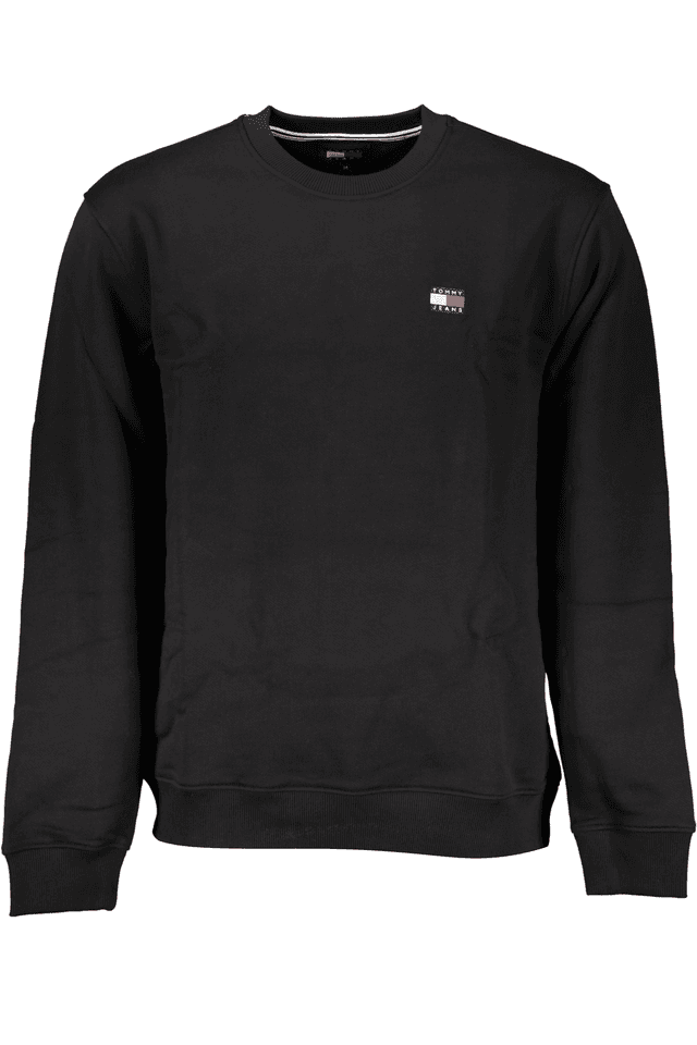 7206TOMMY HILFIGER FELPA SENZA ZIP UOMO NERO