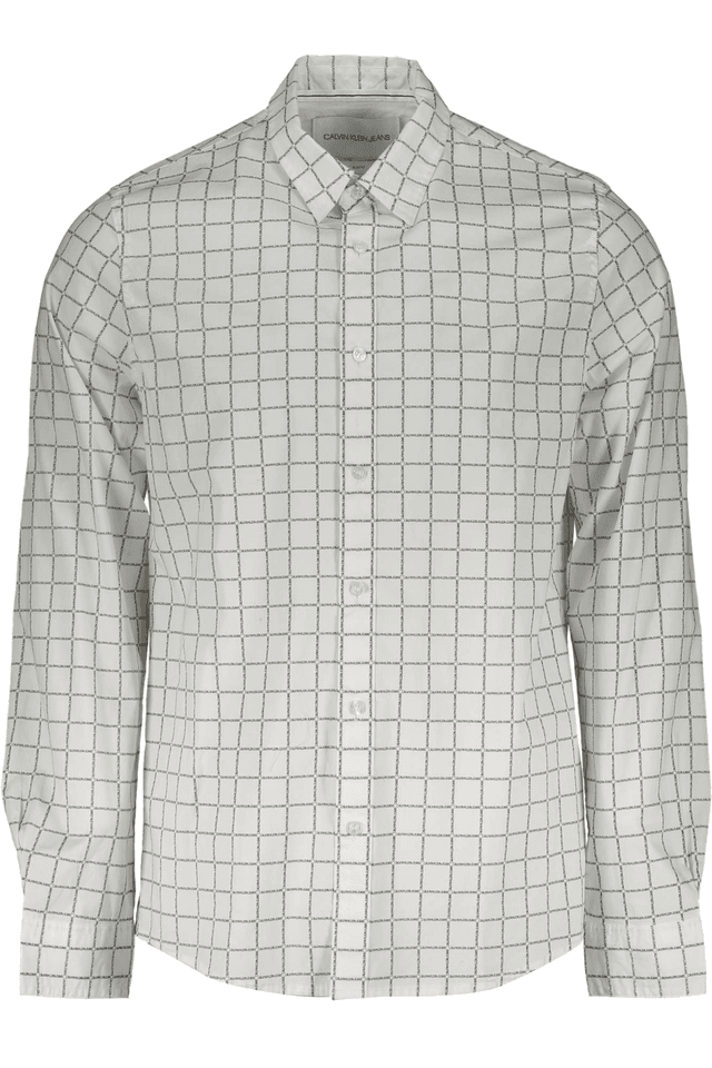 633CALVIN KLEIN CAMICIA MANICHE LUNGHE UOMO BIANCO