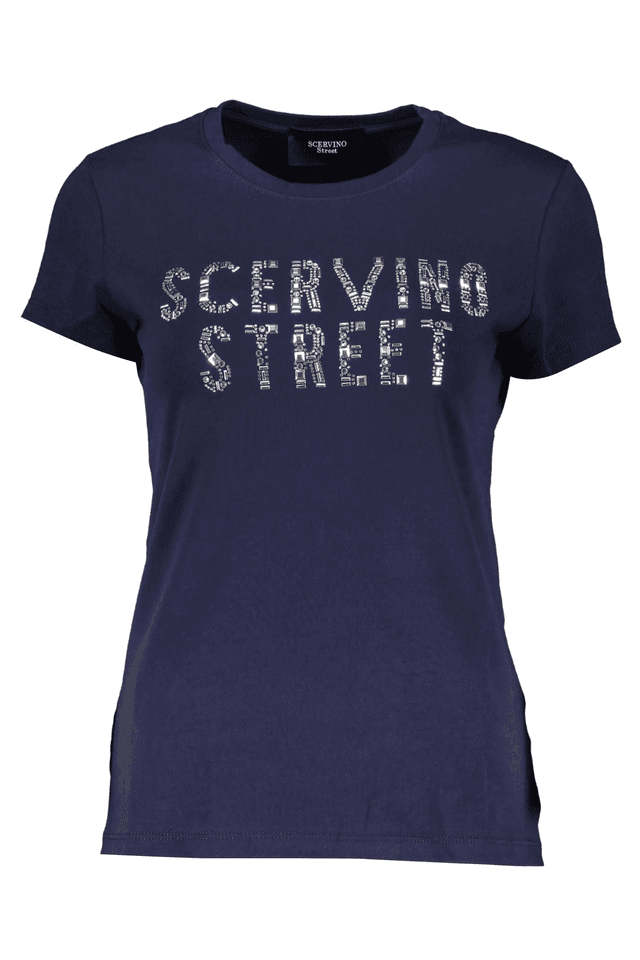 398SCERVINO STREET T-SHIRT MANICHE CORTE DONNA BLU