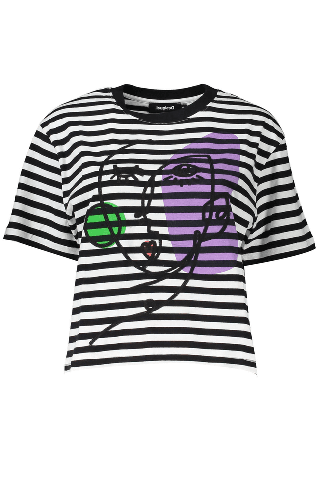 3148DESIGUAL T-SHIRT MANICHE CORTE DONNA NERO