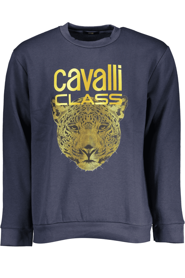 7755CAVALLI CLASS FELPA SENZA ZIP UOMO BLU
