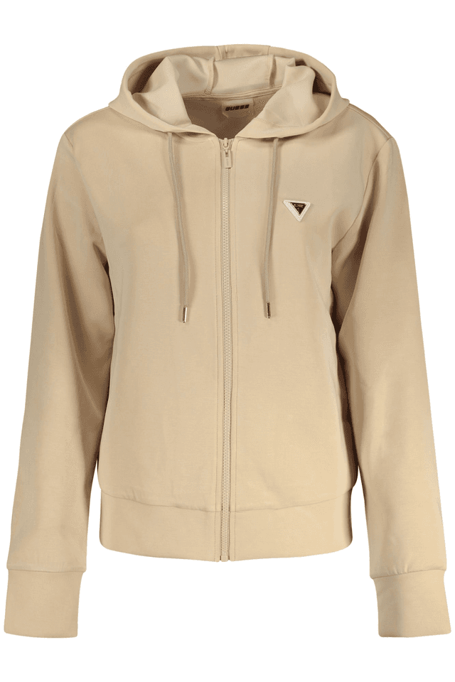 10599GUESS JEANS FELPA CON ZIP DONNA BEIGE