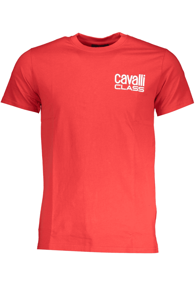 7805CAVALLI CLASS T-SHIRT MANICHE CORTE UOMO ROSSO