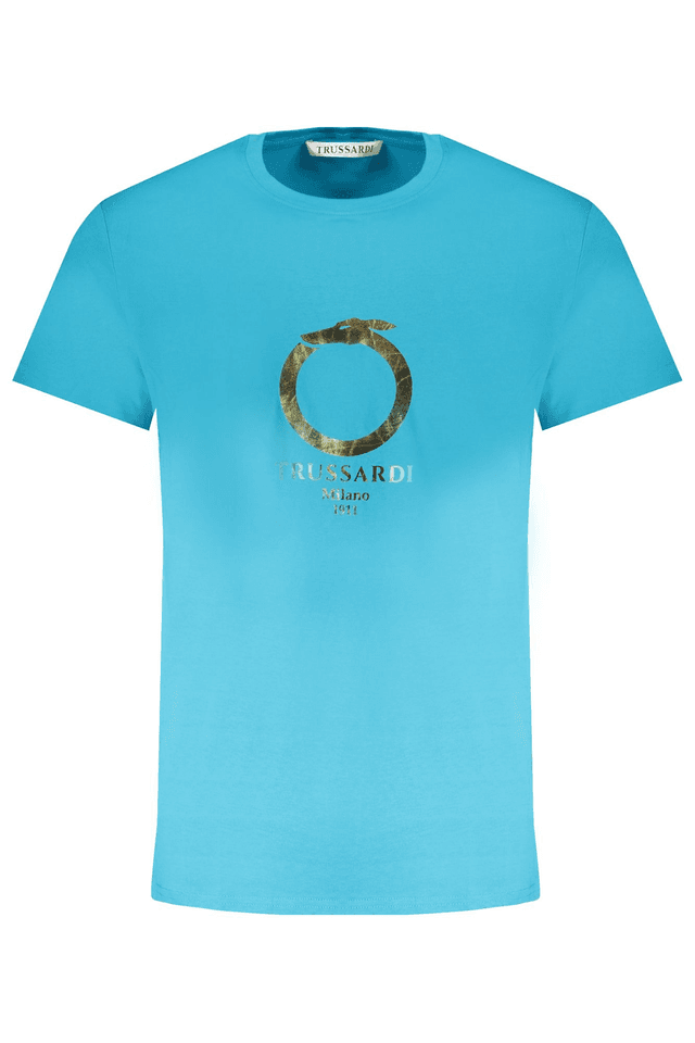 8890TRUSSARDI T-SHIRT MANICHE CORTE UOMO AZZURRO