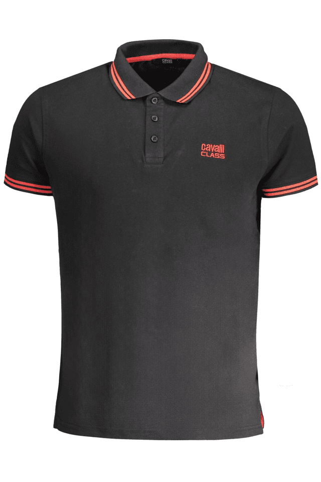 8986CAVALLI CLASS POLO MANICHE CORTE UOMO NERO