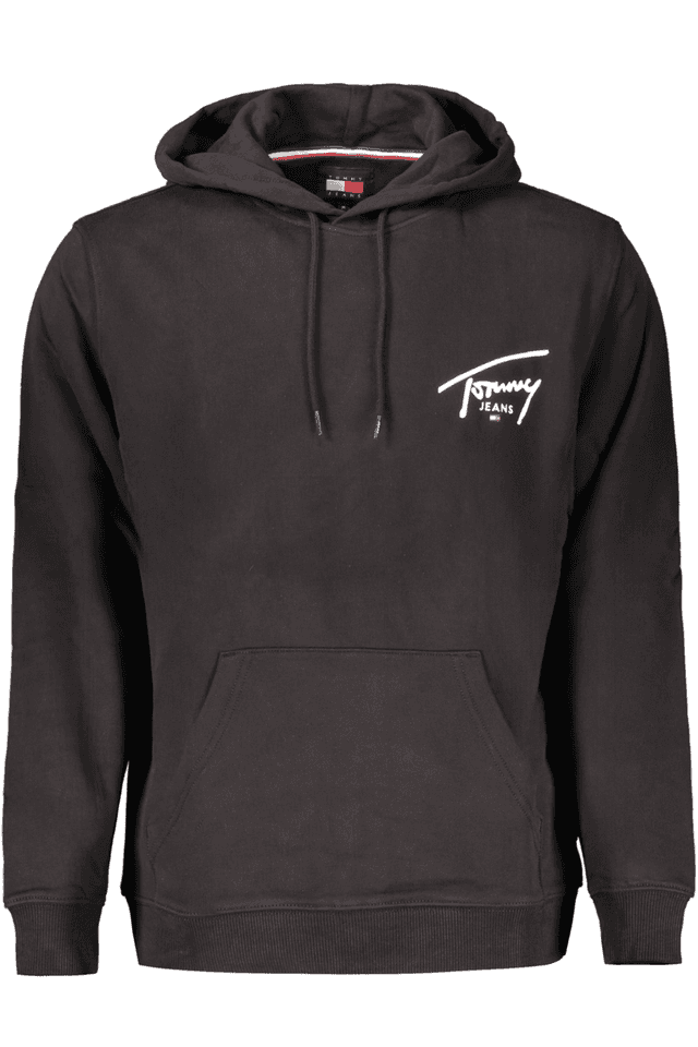 10169TOMMY HILFIGER FELPA SENZA ZIP UOMO NERO