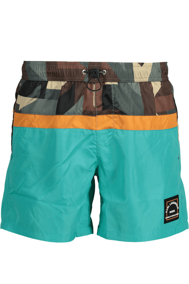 1895KARL LAGERFELD BEACHWEAR COSTUME PARTE SOTTO UOMO VERDE