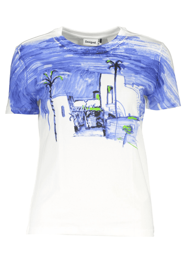 8189DESIGUAL T-SHIRT MANICHE CORTE DONNA BIANCO