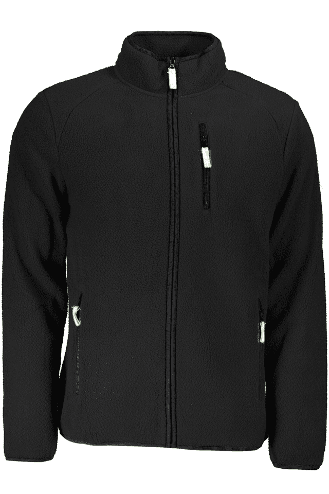 10125NORWAY 1963 FELPA CON ZIP UOMO NERO